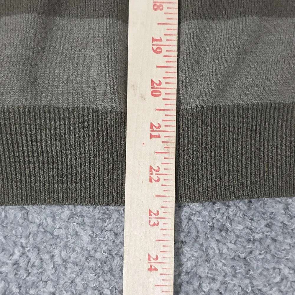 Zara Knit‎ Sweater Mens Small Gray Striped V Neck Cotton Lightweight Pullover